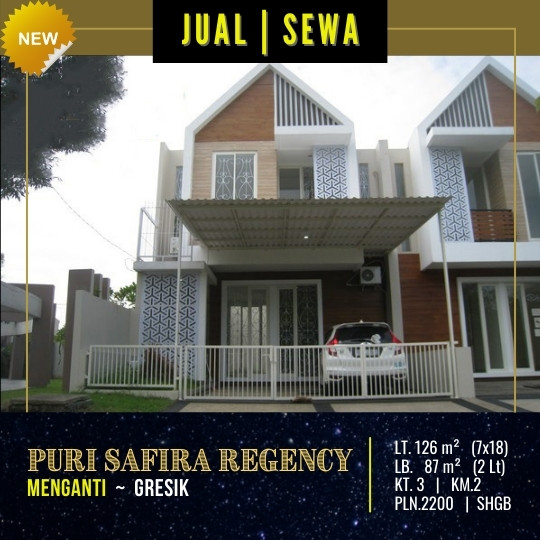 Rumah Puri Safira Regency Menganti, Gresik Baru dan